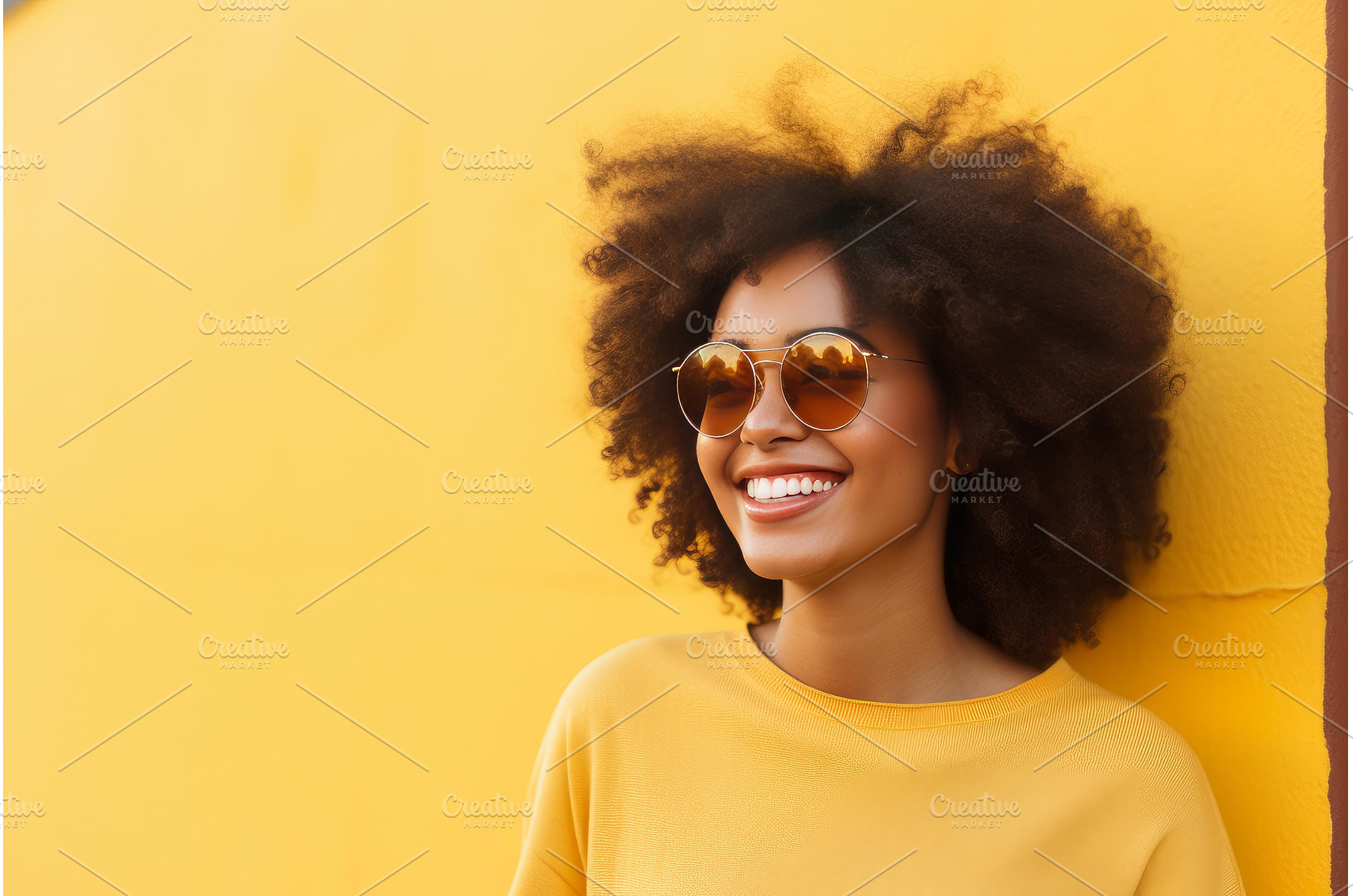 Young smiling woman with sunglasses, a Person Photo by Ylivdesign