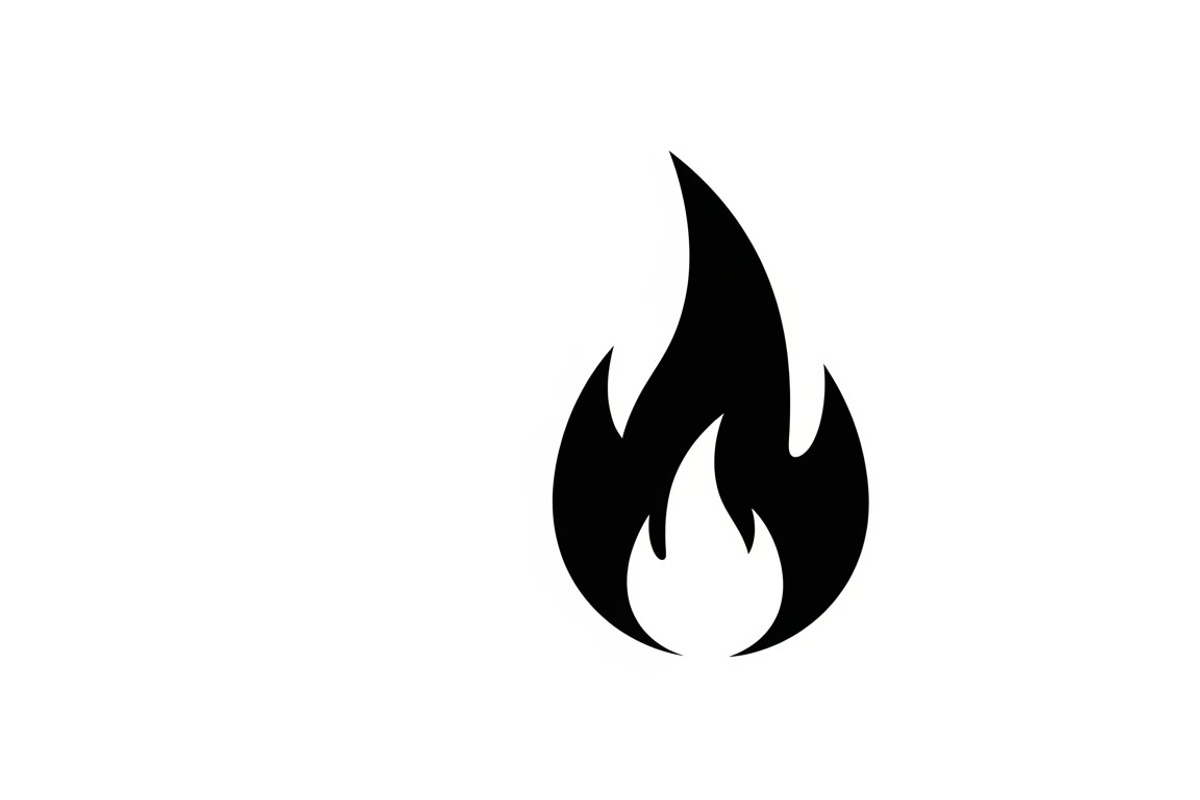 Bold black fire flame icon vector, an Illustration by Amazin_art (Photo 16 of 29)