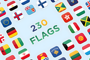 Rounded Flags (230 Flags), an Education Illustration by alpercakici (Thumbnail 1 of 4)