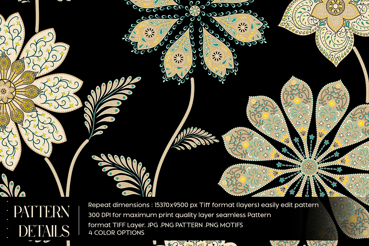 Mintova Luxury Floral Pattern, a Pattern Graphic by Fabrivo (Photo 6 of 10)
