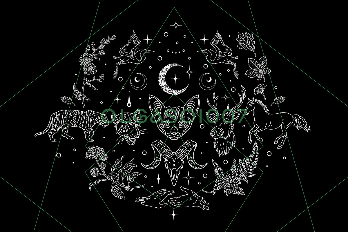 Green Witch. Magic of Nature, a Decorative Illustration by OlgaSoi007 (Photo 8 of 10)