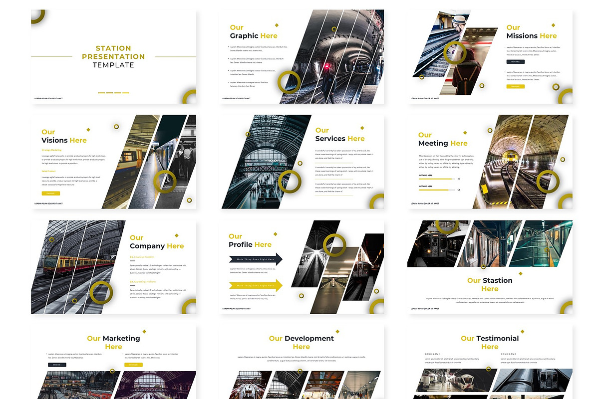 Station - Powerpoint Template, a Presentation Template by AQR Studio
