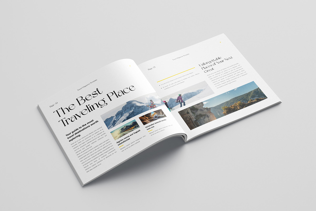 Travel Magazine Template | Square, a Magazine Template by Spark_Creative (Photo 9 of 13)