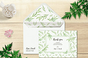 Green Leafy Watercolor Wedding Suite, an Invitation Template by Love Design (Thumbnail 5 of 12)