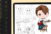 500+ Chibi stamp brushes, Chibi body, a Brush Add-On by DrawingStoryShop (Thumbnail 3 of 10)