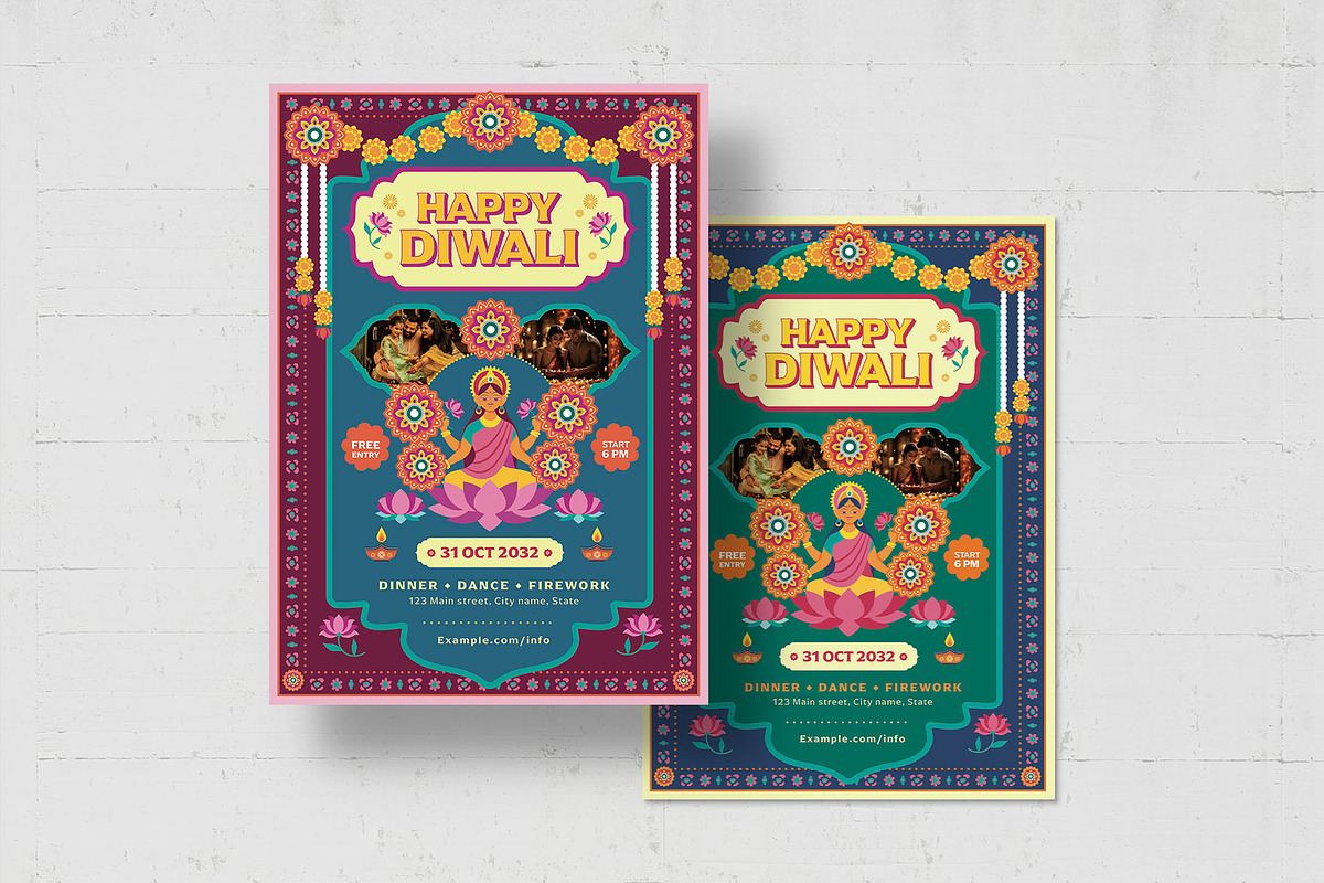 Diwali Flyer Template, a Flyer Template by BrandPacks (Photo 4 of 5)