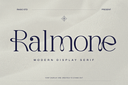 Ralmone Modern Display Serif Font, a Serif Font by Rasio Studio (Thumbnail 1 of 10)