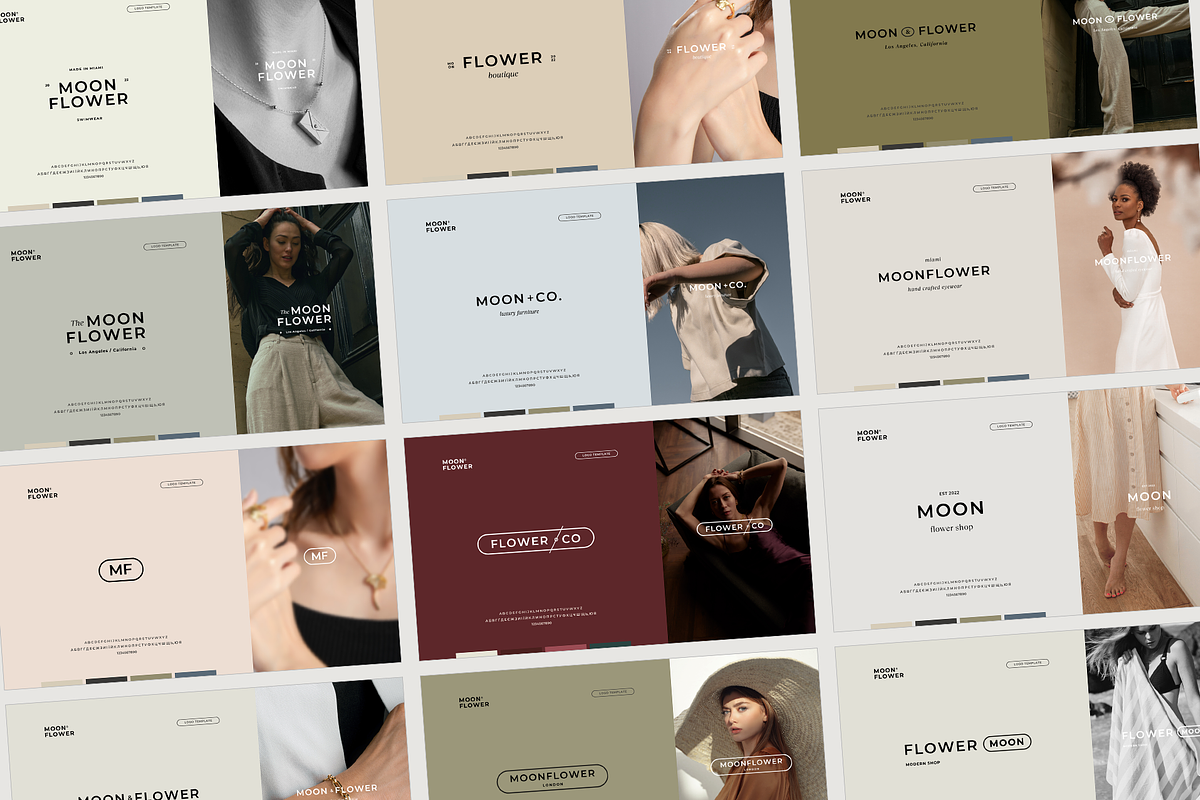 MoonFlower Logo Kit - Ai, Psd, Canva, a Branding & Logo Template by ArealPro (Photo 2 of 9)