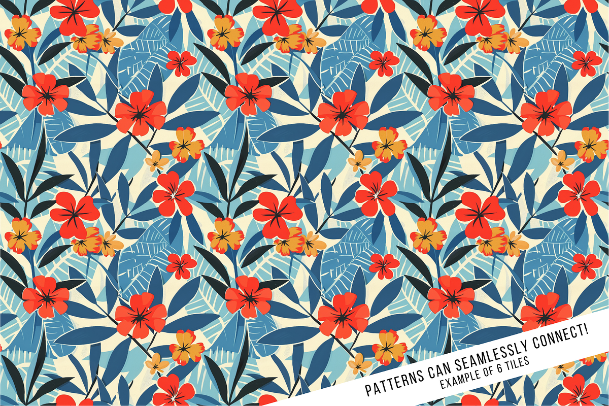 Retro Hawaiian Print Digital Paper, a Pattern Graphic by Chromolume Studio (Photo 8 of 28)