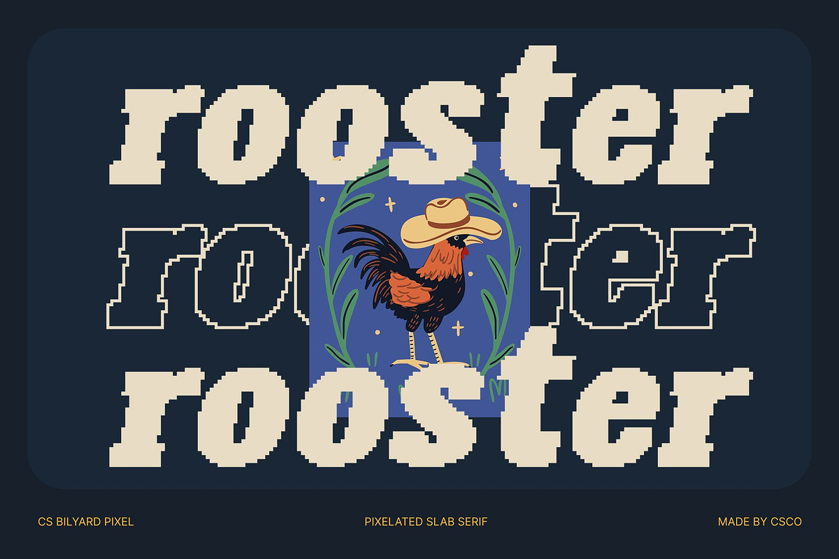 CS Bilyard Pixel, a Slab Serif Font by Craft Supply Co. (Photo 7 of 8)