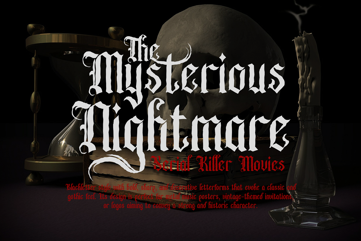 Roseartuk - Blackletter Font, a Blackletter Font by madeDeduk (Photo 9 of 10)