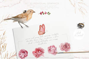 Add Peonies - Watercolor Graphic Set