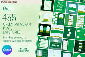 455 Canva Green Instagram Template