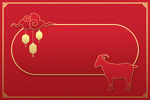 2027 Chinese New Year Template, a Decorative Illustration by PsychocheArt