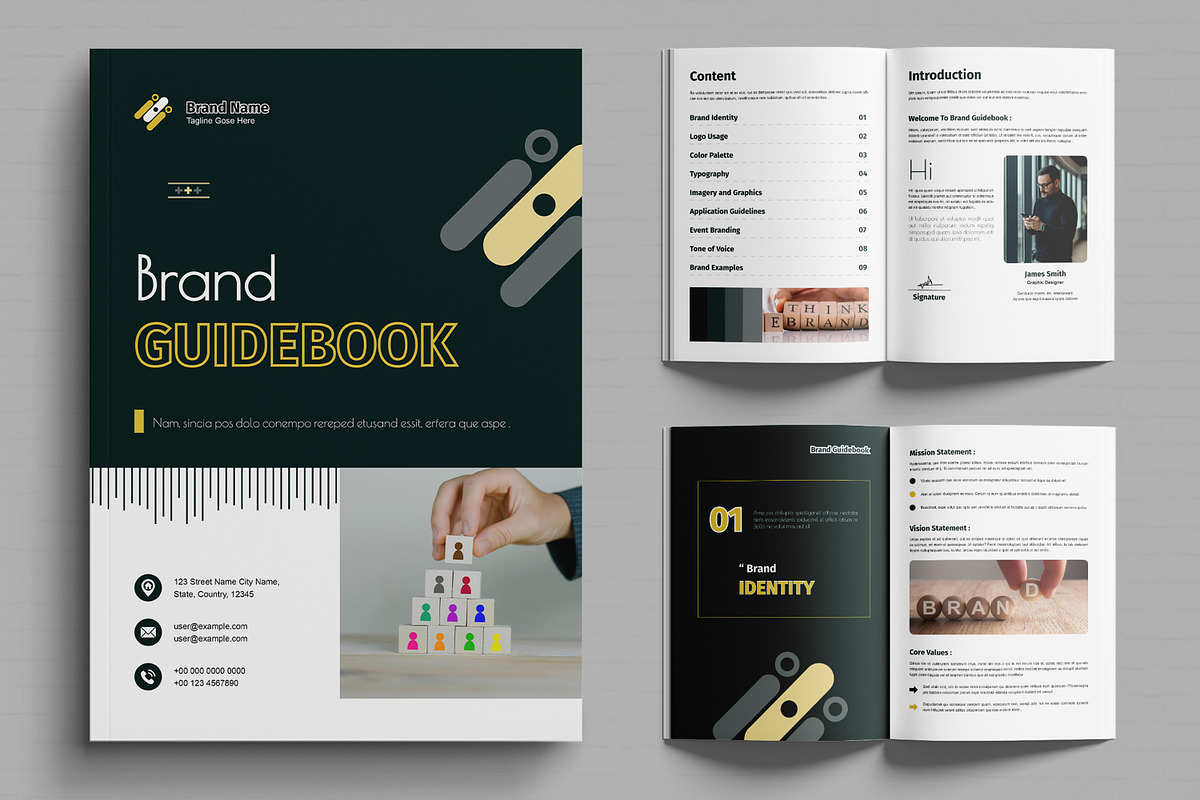 Brand Guidebook Template, a Brochure Template by MightyDesign (Photo 1 of 7)