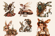 STEAMPUNK BUNNY GIRL CLIPART PACK, a Person Illustration by Daring Digies (Thumbnail 3 of 7)