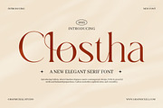 Clostha Elegant Serif Font, a Serif Font by Graphicxell (Thumbnail 1 of 8)