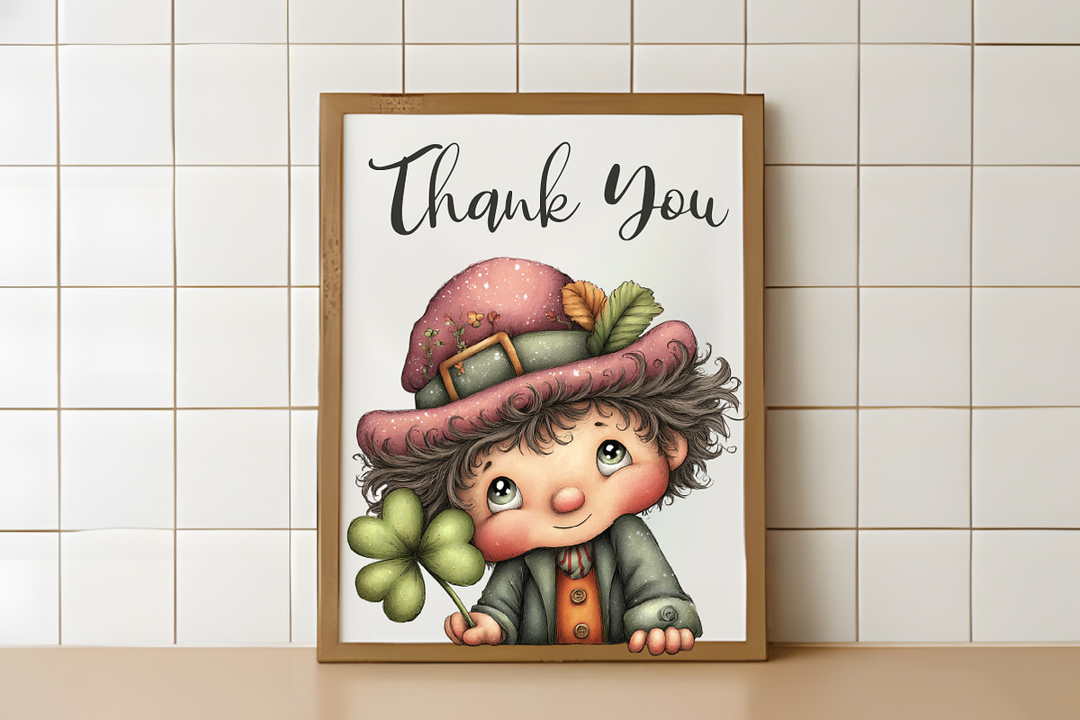 Quirky St Patrick Peeking Leprechaun, an Illustration by RobertsArt (Photo 6 of 6)