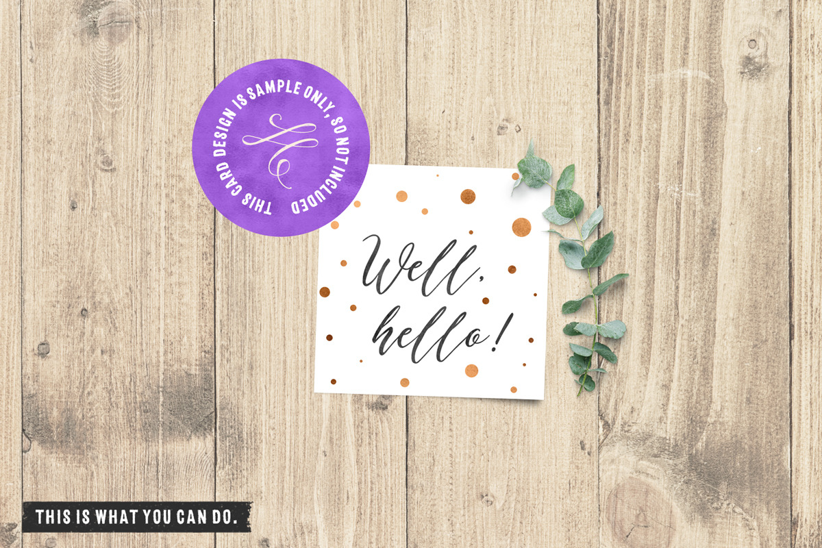 Invitation Mockup w/ Eucalyptus Twig, a Print Template by Hype Your Prints (Photo 4 of 5)