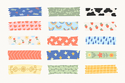 Hand Drawn Washi Tape Clipart, a Decorative Illustration by Anna Studio (Thumbnail 9 of 12)