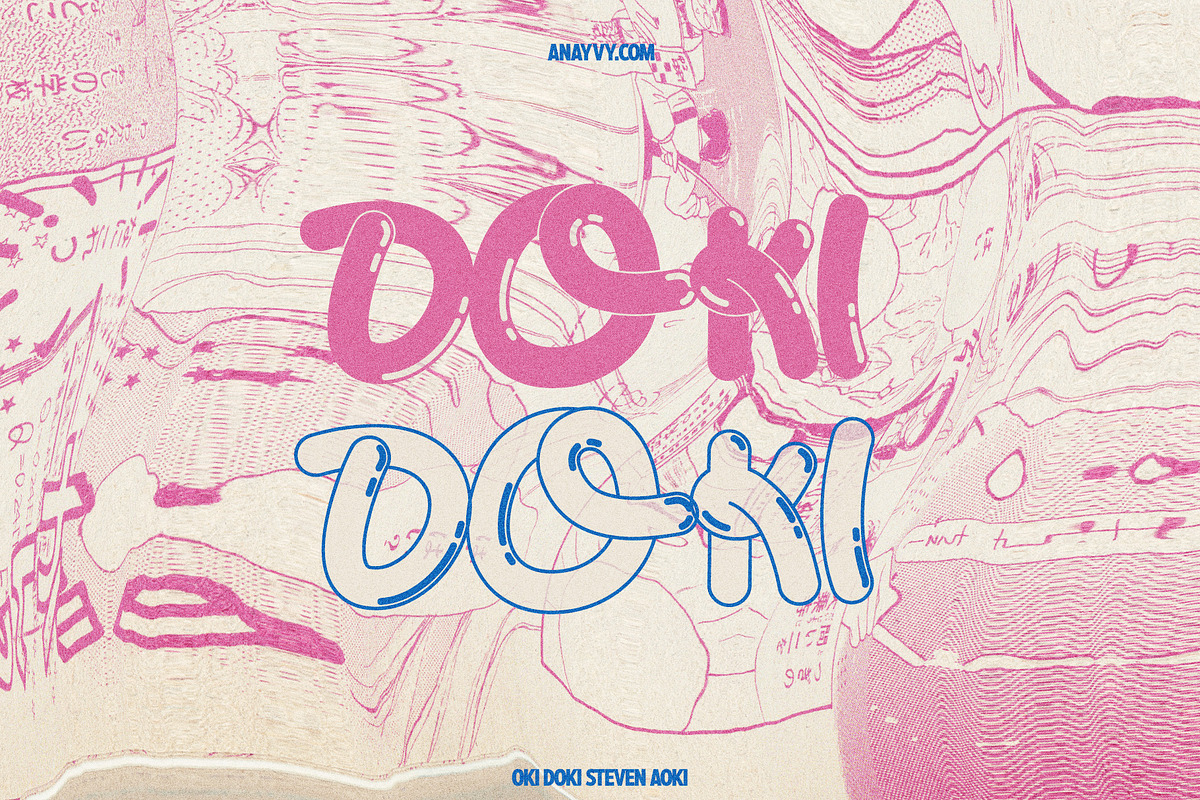 Curly Wurly | Retro Display Bubble, a Sans Serif Font by ana & yvy (Photo 3 of 13)