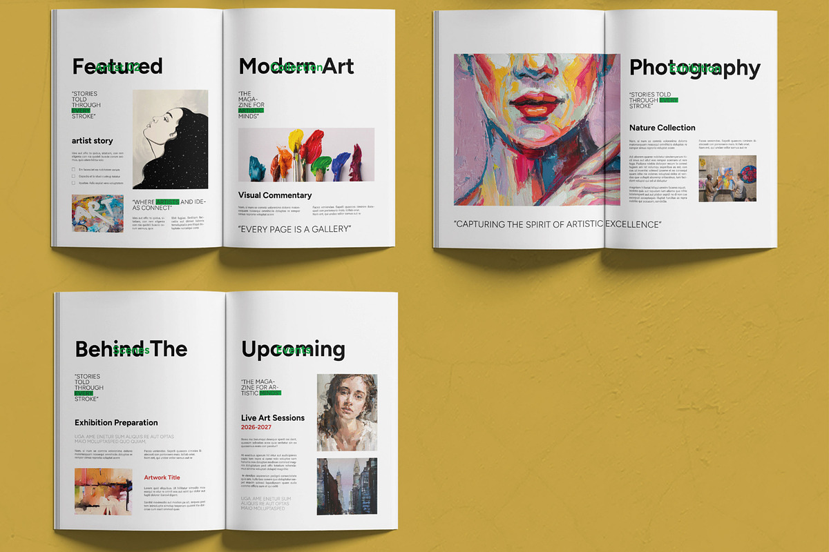 Art Exhibition Magazine Design., a Magazine Template by MightyDesign (Photo 3 of 6)