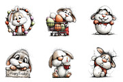 Funny easter bunny peeking clipart, an Illustration by CreationArt (Thumbnail 7 of 7)