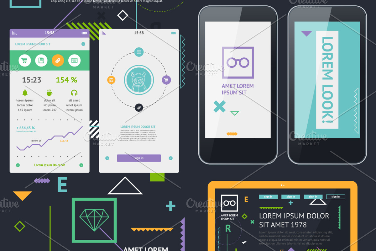 Elements of User Interface for Web., a Templates & Theme by fet