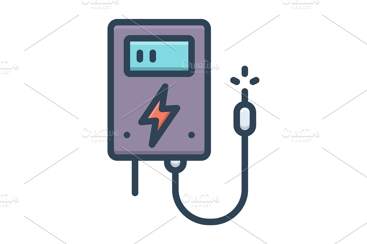 Watt battery color icon, a Duotone Icon by Creative priyanka