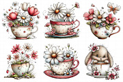 Whimsical Spring Tea Cup Clipart, an Illustration by Daily.Designs (Thumbnail 7 of 7)