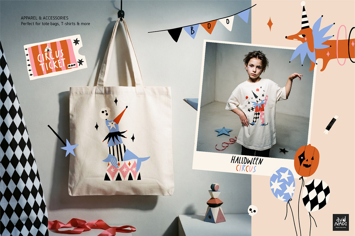 Halloween Circus Collection, a Seasonal Illustration by avdnadi (Photo 4 of 11)