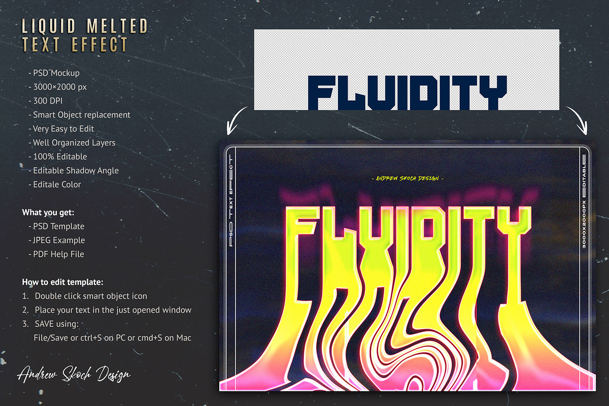 Liquid Melted Text Effects vol 1, a Layer Style Add-On by Andrew Skoch Design (Photo 10 of 10)