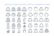 Baby Clothes Garment Thin Line Icons, an Outline Icon by Vectorikart (Thumbnail 4 of 6)