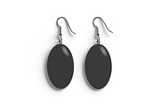 Black Oval Earring Jewelry 3D Model, an Object 3D Model by rebrandy (Thumbnail 1 of 9)