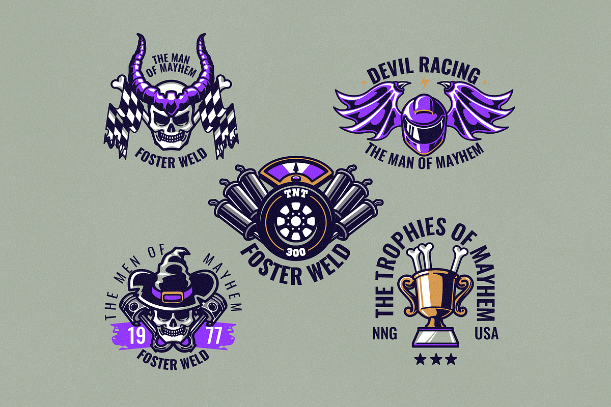 Race Illustration Figures Pack, a Branding & Logo Template by Creathift (Photo 3 of 5)