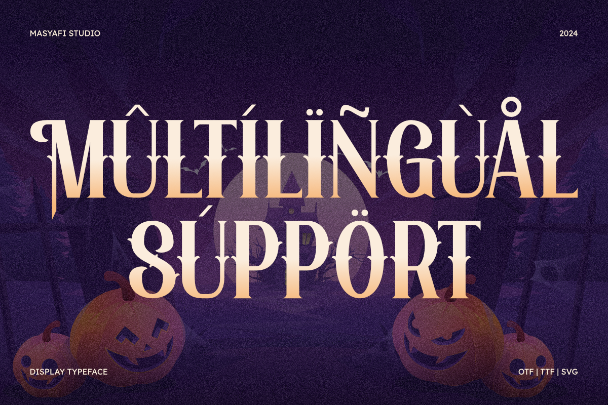 Halloween - Elegant Halloween Font, a Serif Font by Masyafi Studio (Photo 4 of 4)