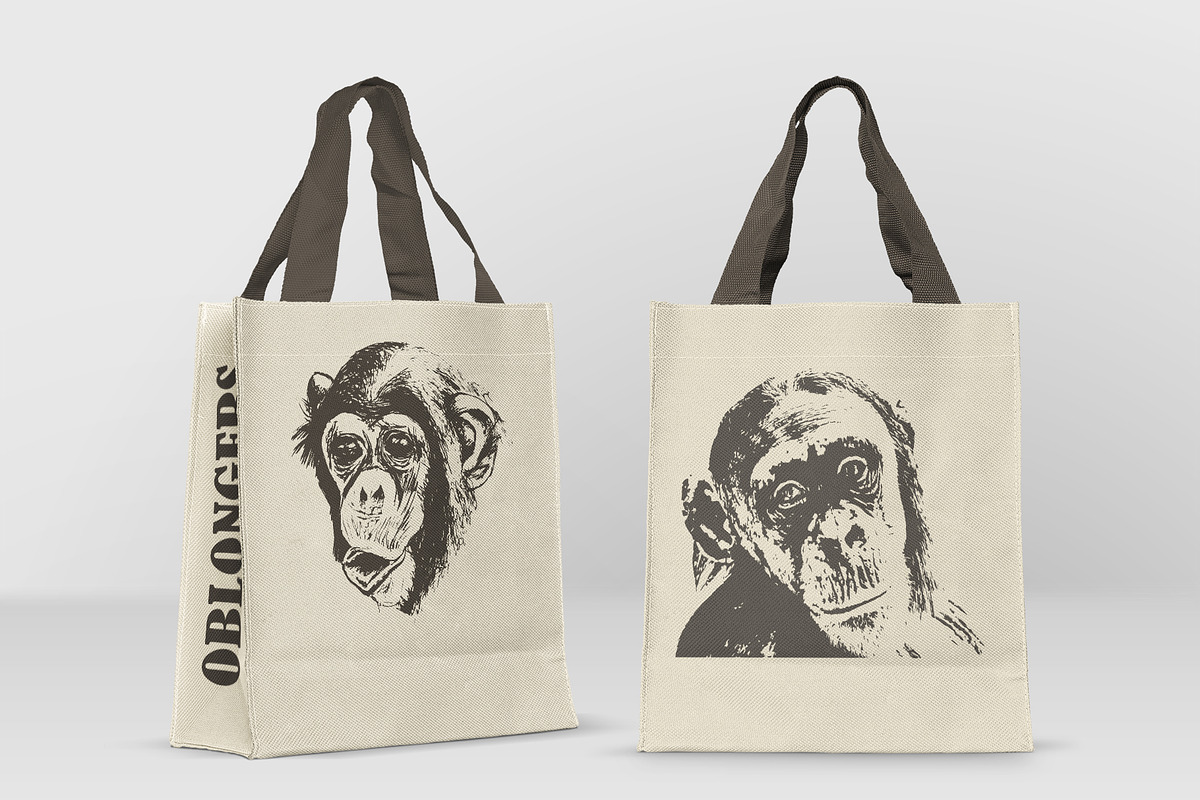 30 wild monkey silhouette vector, an Animal Illustration by AnastasiyaOleynik (Photo 5 of 6)
