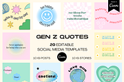20 GEN Z QUOTES Instagram Templates, a Social Media Template by PLANETSEL (Thumbnail 3 of 3)