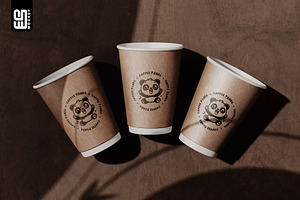 Kraft Paper Coffee Cup Mockup