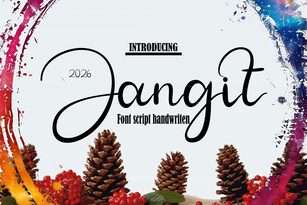 Jangit, a Script Font by Canden Meutuah (Photo 1 of 5)