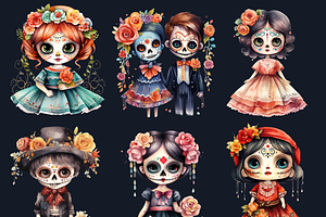 Cute Dia De Los Muertos Clipart