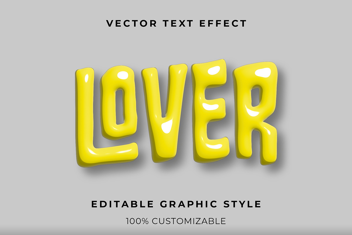 Glossy Rounded Bold Text Effect