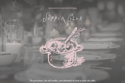 Dinner Party Clipart, Supper Club, a Food Illustration by The October Creative (Thumbnail 6 of 13)