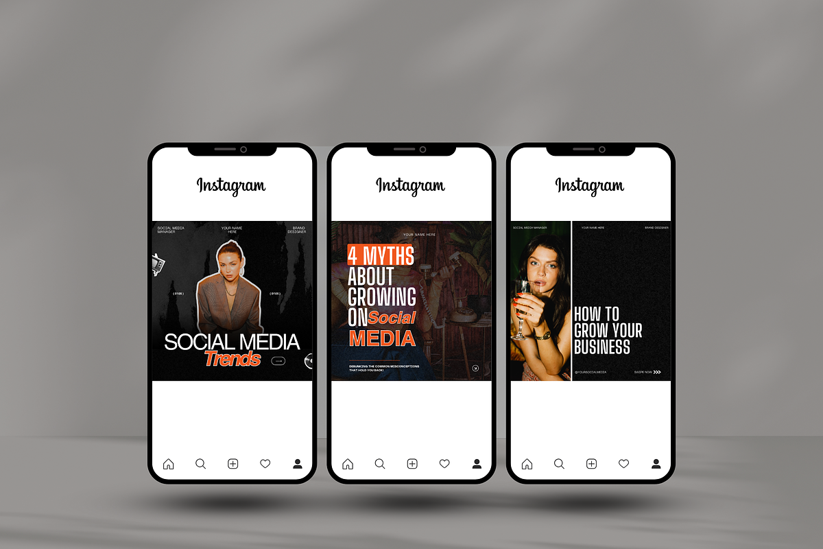 Black & Orange Social Media Template, a Social Media Template by My Template Studio (Photo 17 of 19)