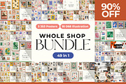 Whole Shop Bundle, an Object Graphic by Leleka.Store (Thumbnail 1 of 50)