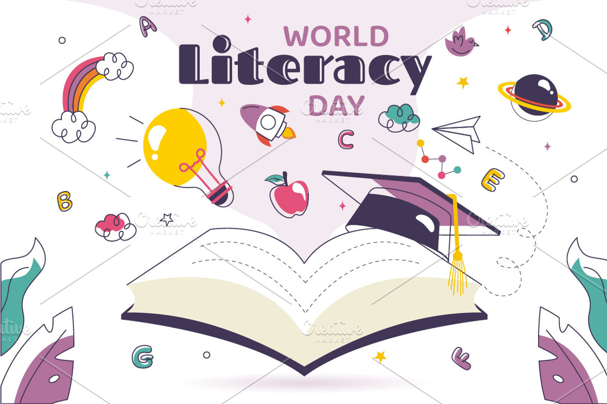 10 World Literacy Day Illustration, an Education Illustration by denayunebgt (Photo 4 of 4)