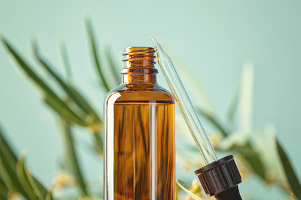 Blank transparent amber glass essential oil bottle and pipette o, a Beauty & Fashion Photo by Natalia Klenova's Shop