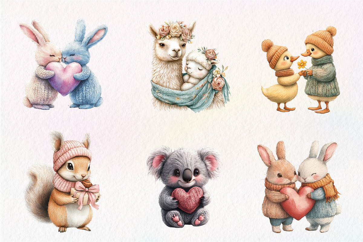 Kawaii Knitted Animals Mother's Day, an Illustration by CreationArt (Photo 4 of 5)