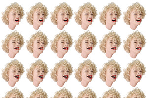 Marylin monroe head motif seamless pattern, a Pattern Graphic by DanFLCreativo