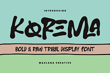 Korema Bold Raw Tribal Display Font